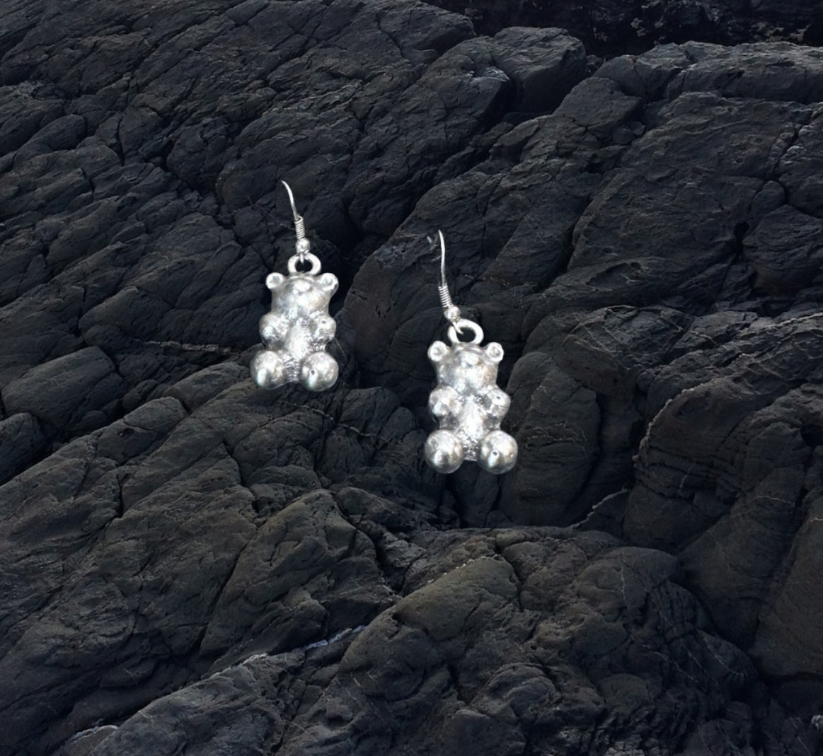 Small teddy bear earring