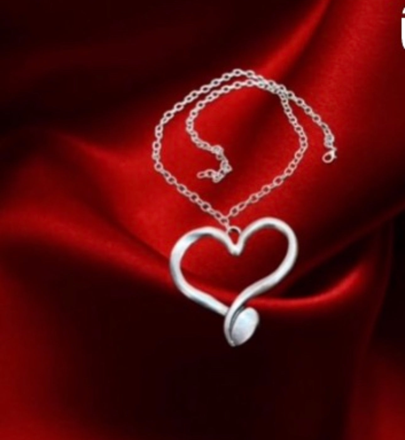 Hammered heart necklace