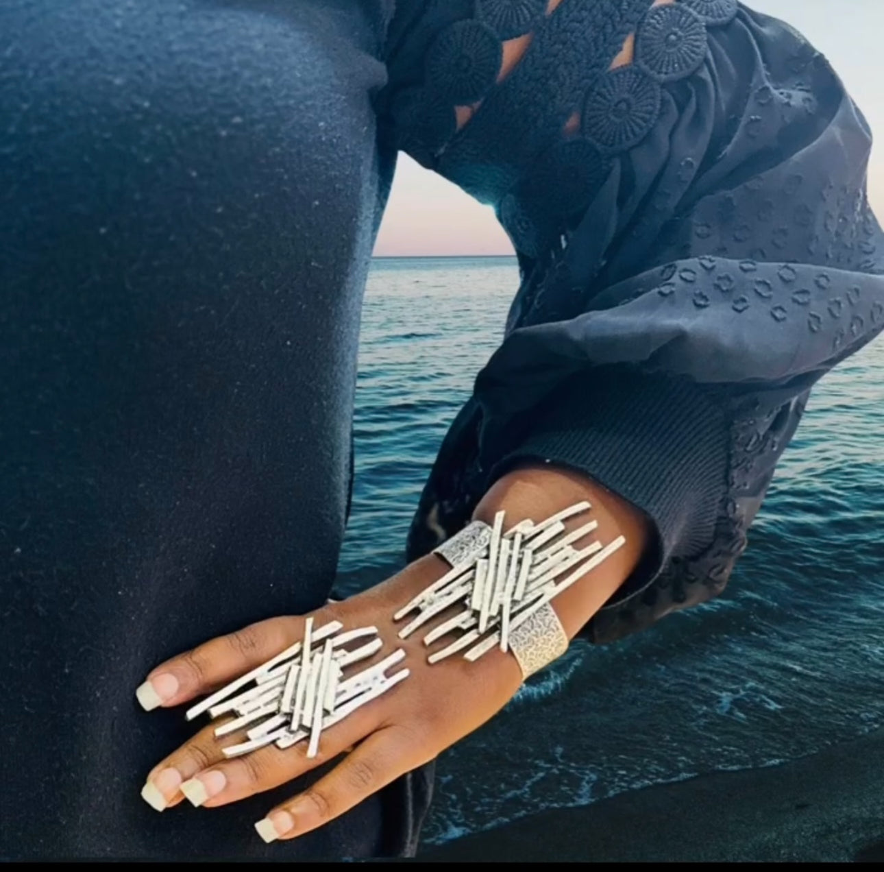 Zigzag bold Bracelet and Ring