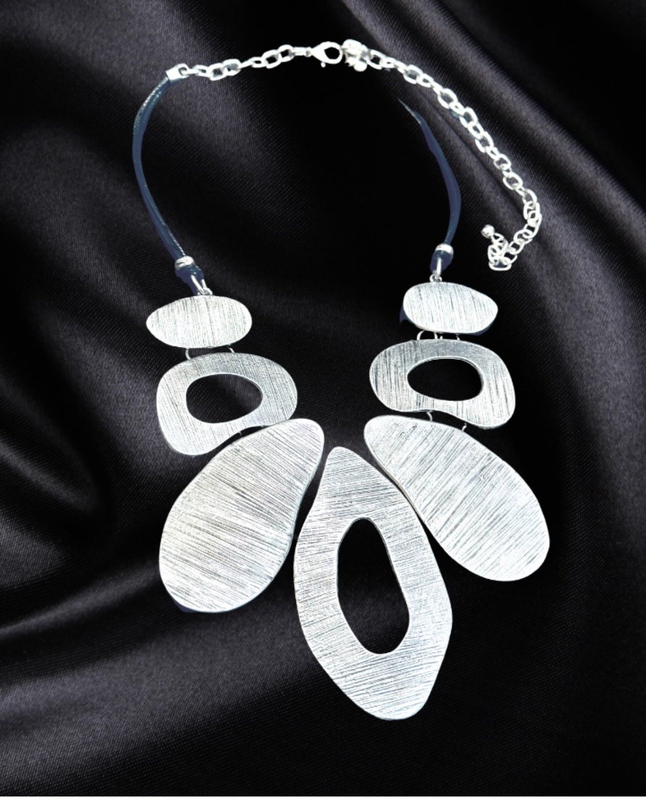 Handcrafted Hammered Silver Necklace