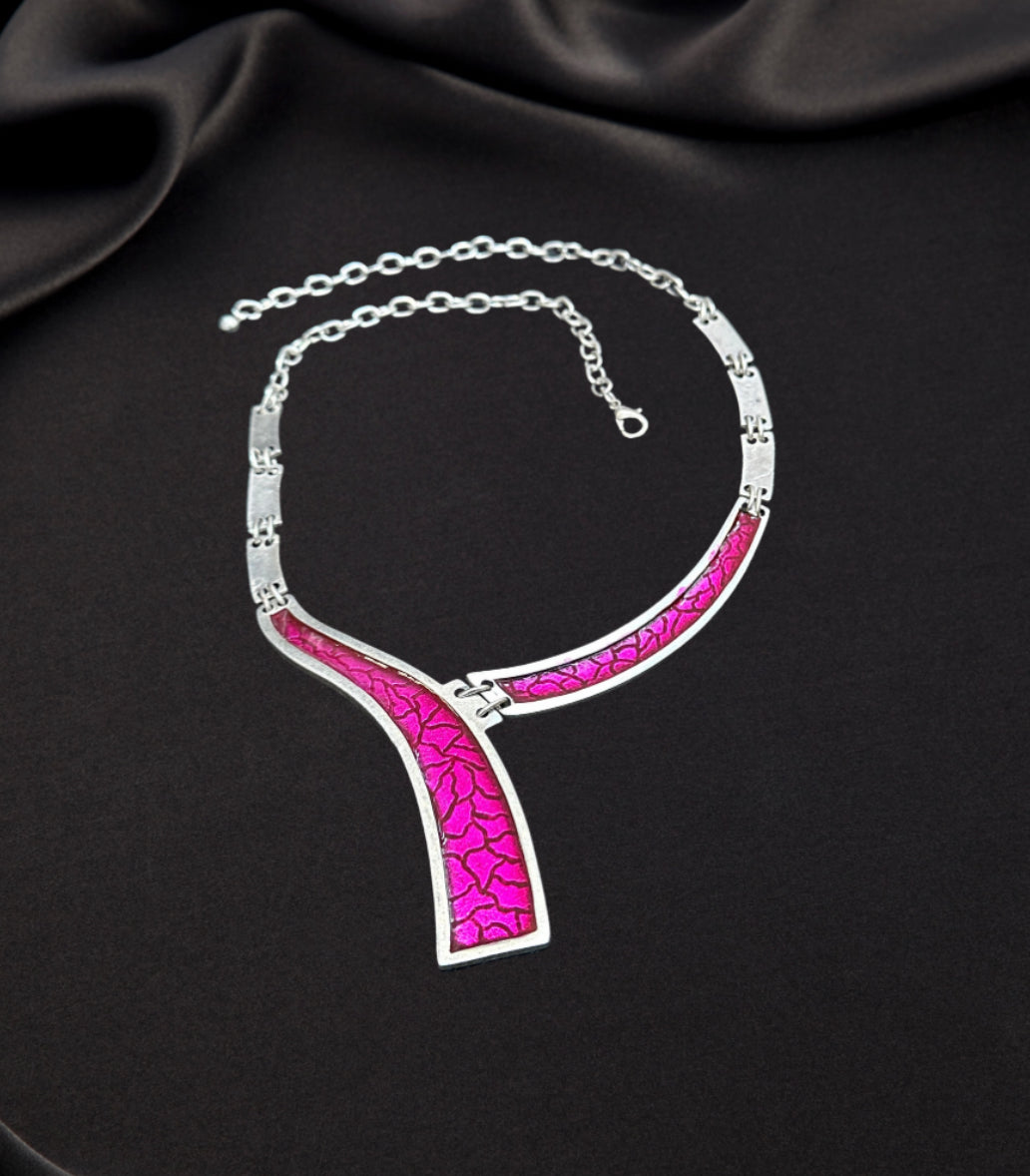 Unique pink necklace