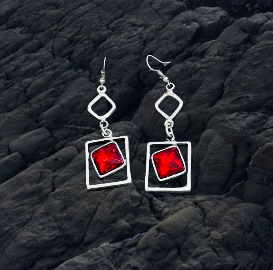 Elegant red Earring