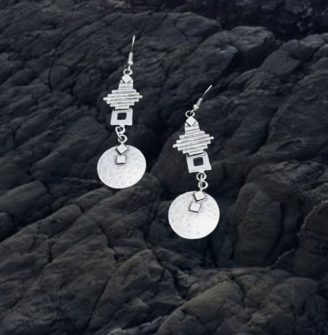 A piece of art earrings
