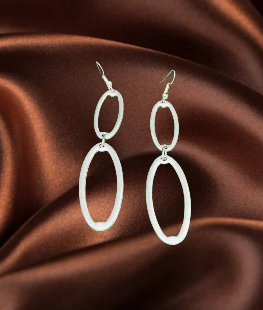 Bohemian style oval light earring