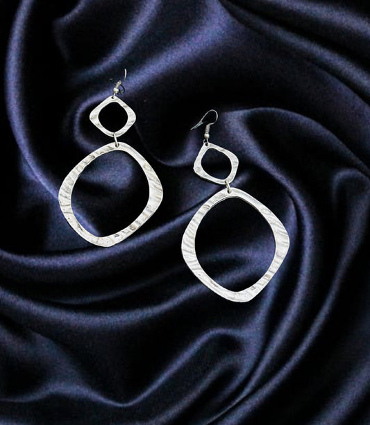 Ethnic hammered, earrings elegant