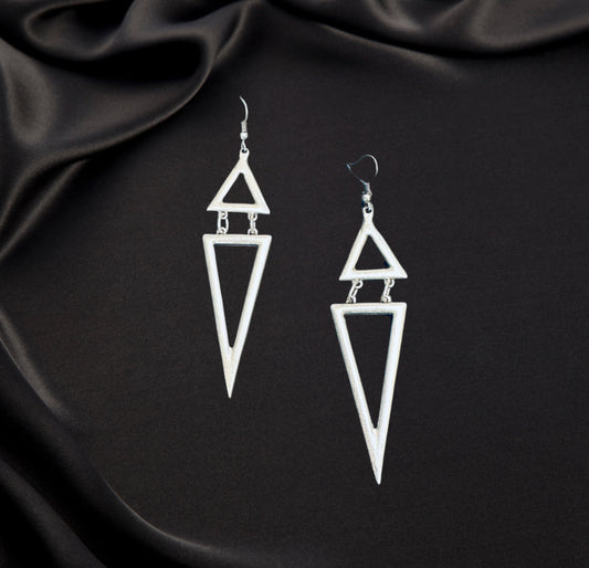 two triangle join together earring