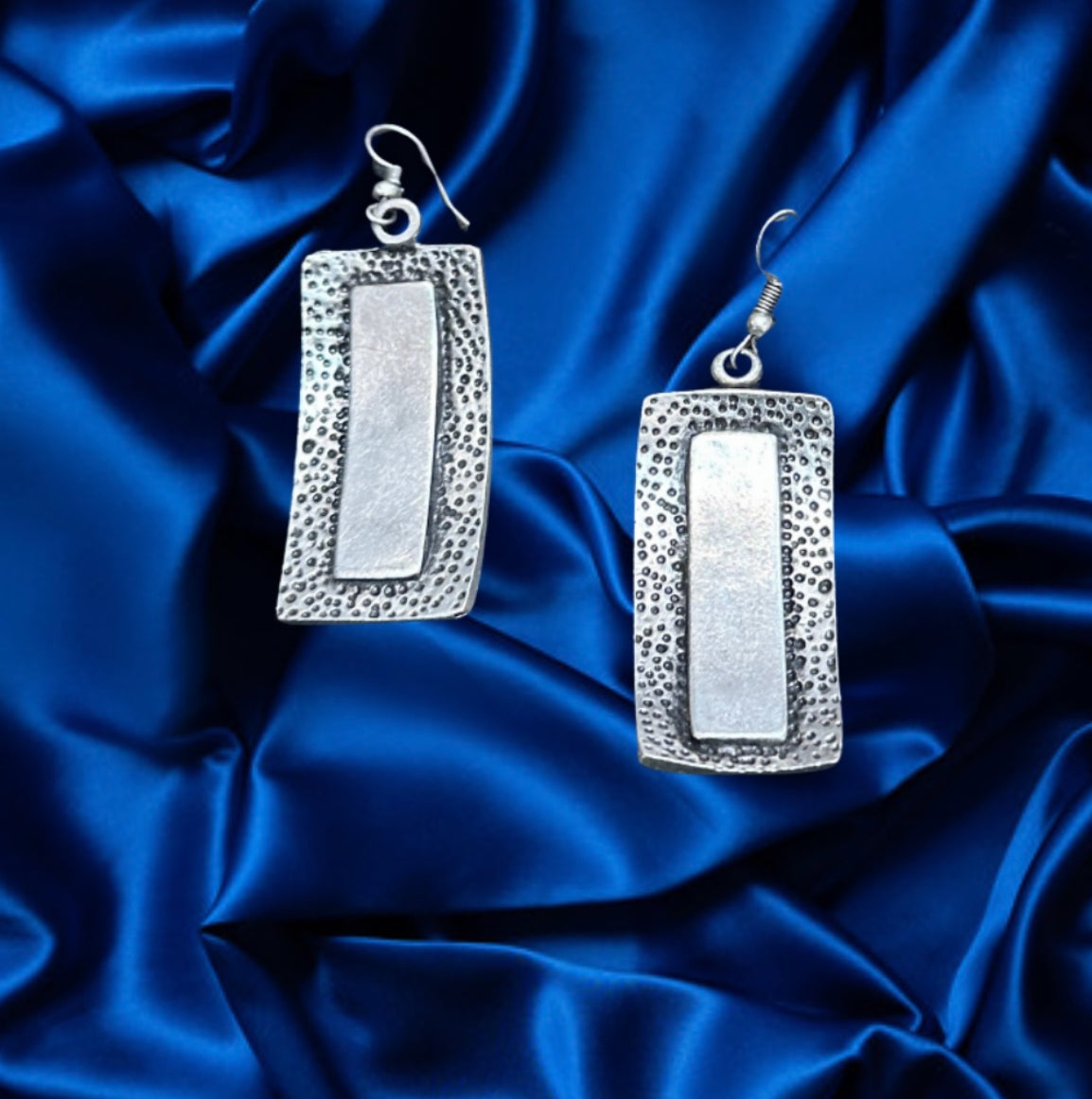 Statement rectangle earring – Mihret Ethnic Jewelry