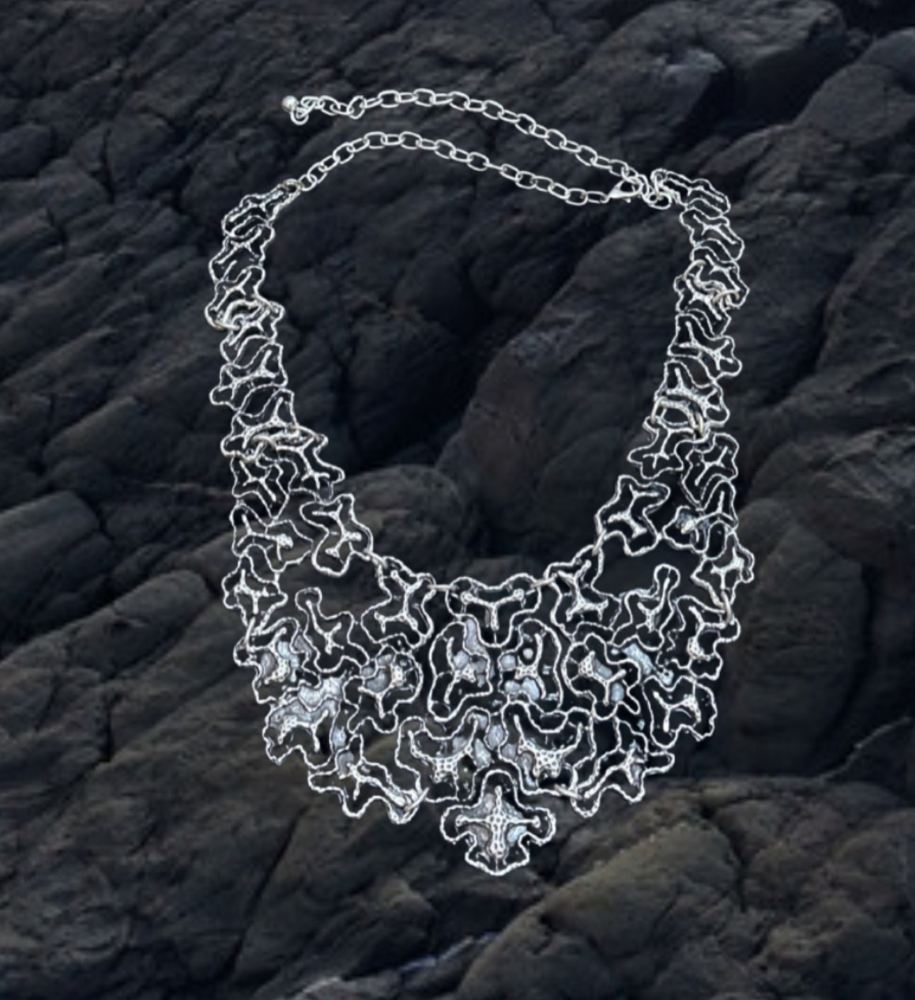 Organic Lace Statement Necklace