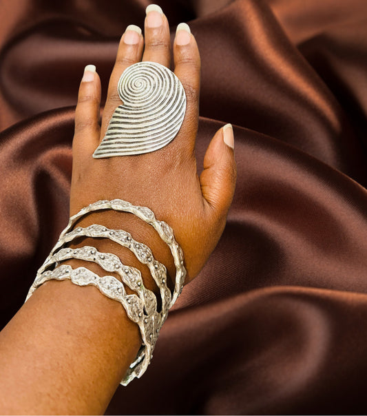 Large vintage shell rings