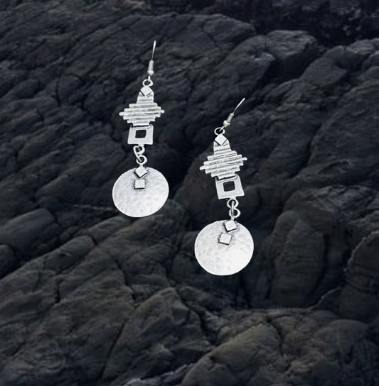 A piece of art earrings